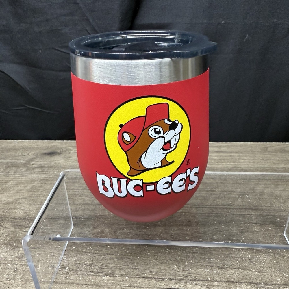 Buc-ee's Wine Drink Tumbler 10 oz Stainless Steel Insulated Yukon Outfitters Red
